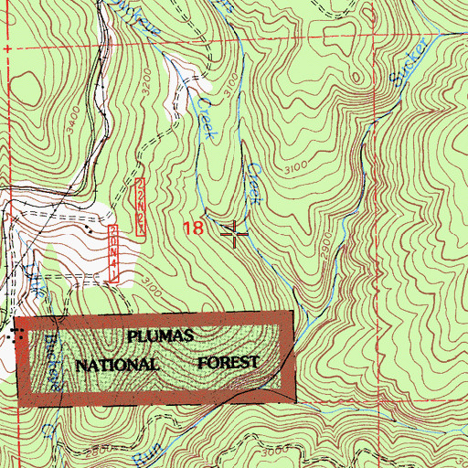 Topographic Map of Buckeye Creek, CA