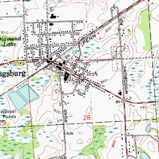 Topographic Map of Church of the Nazarene, MI