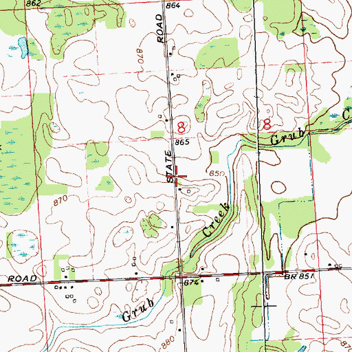 Topographic Map of Bethany Bible Church, MI