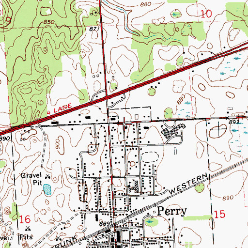 Topographic Map of Family Christian Church, MI