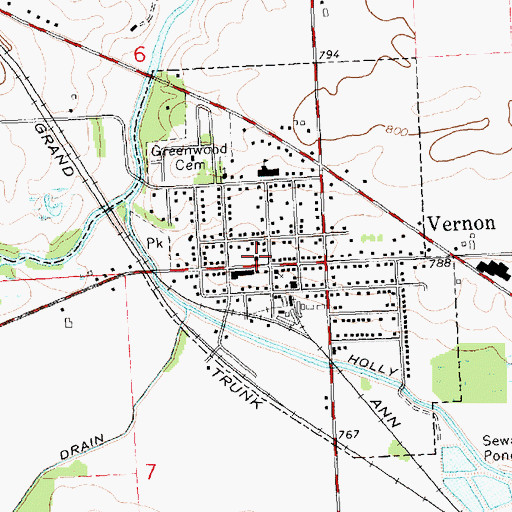 Topographic Map of Faith Bible Church, MI