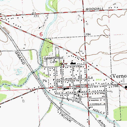Topographic Map of Lighthouse Pentecostal Church, MI