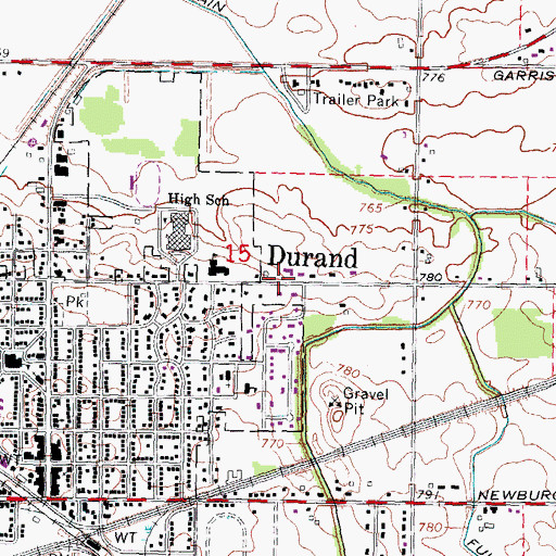 Topographic Map of Church of the Nazarene, MI