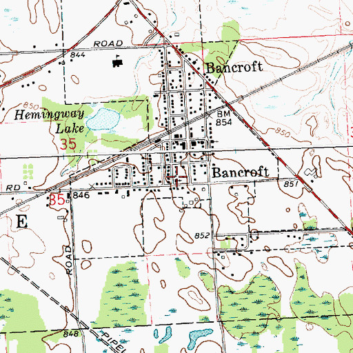 Topographic Map of Congregational Church, MI