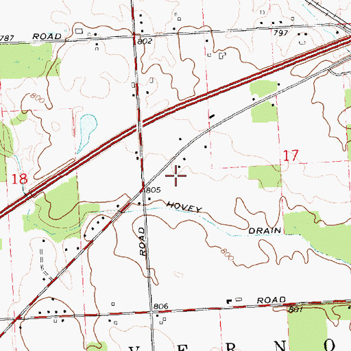 Topographic Map of Country Manor Mobile Home Park, MI