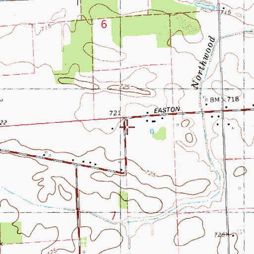 Topographic Map of Vietz Cemetery, MI
