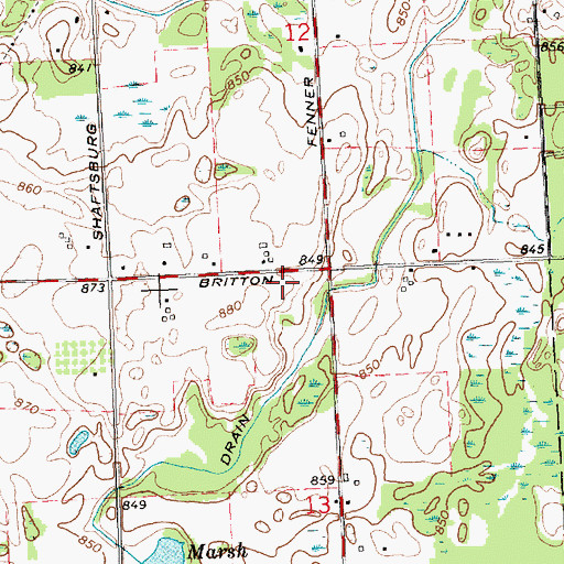 Topographic Map of Kay Family Cemetery, MI