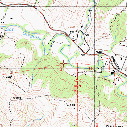 Topographic Map of El Corte de Madera Creek, CA