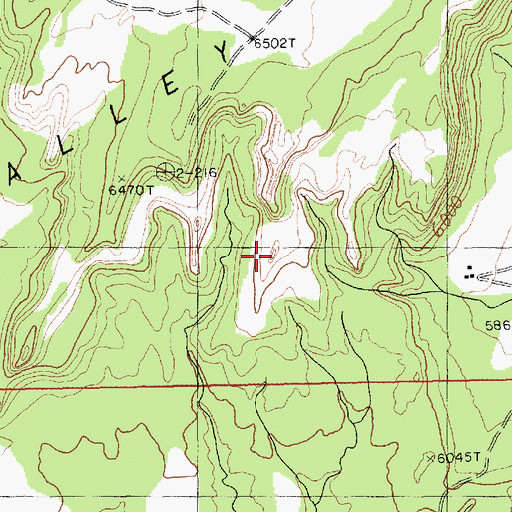 Topographic Map of Elephant Rock, AZ
