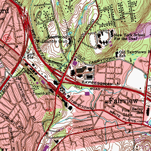Topographic Map of Crosswest Office Center, NY