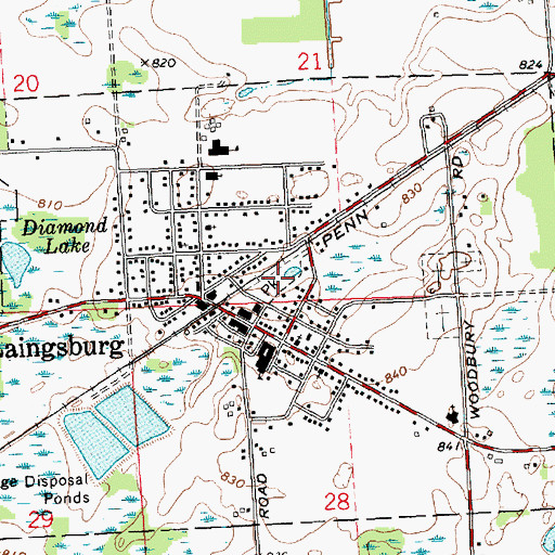 Topographic Map of McClintock Park, MI