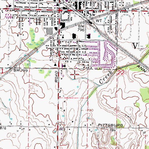 Topographic Map of Optimist Park, MI