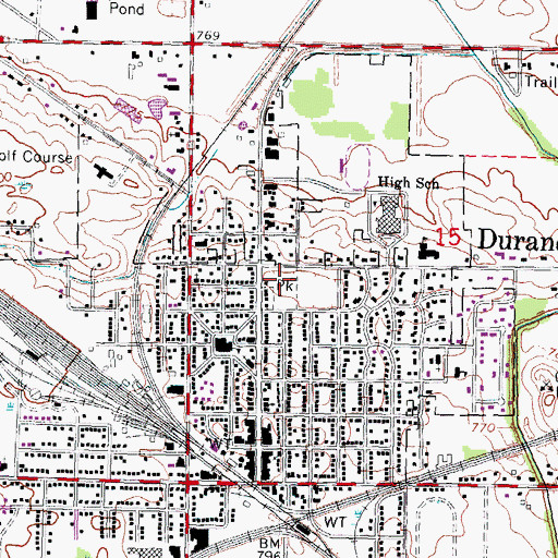 Topographic Map of Trumble Park, MI