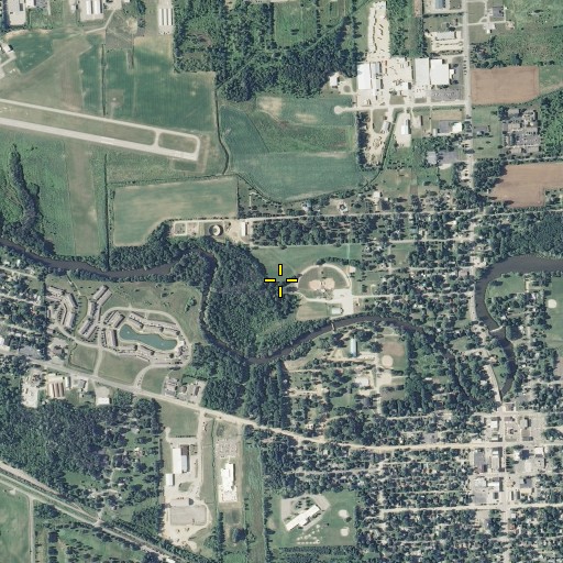 Aerial/Satellite Image of Mitchell Softball Fields, MI
