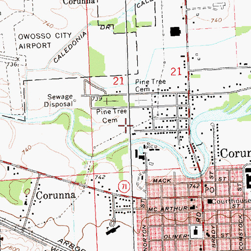 Topographic Map of Stuart Coutts Pavilion, MI