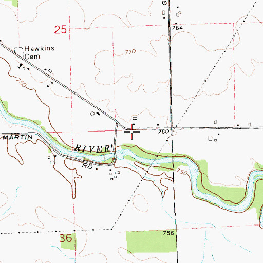 Topographic Map of John Goebel Memorial Park, MI