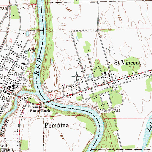 Topographic Map of Christ Episcopal Church, MN