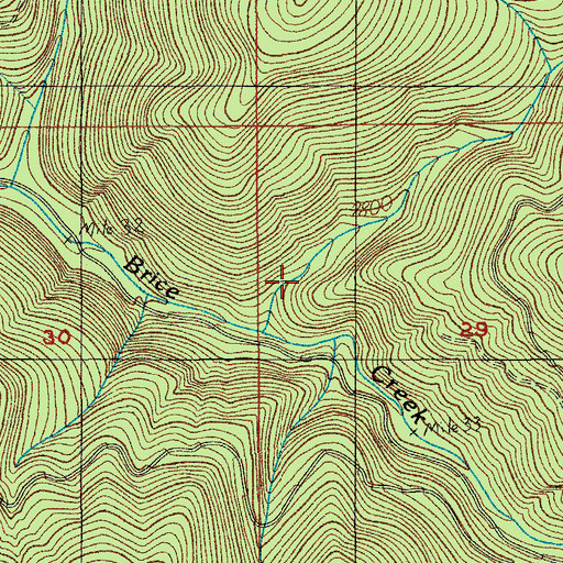 Topographic Map of Lower Parker Falls, OR
