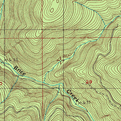 Topographic Map of Upper Parker Falls, OR