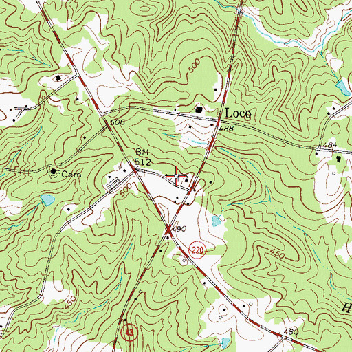 Topographic Map of Saint Pauls Methodist Church Cemetery, GA