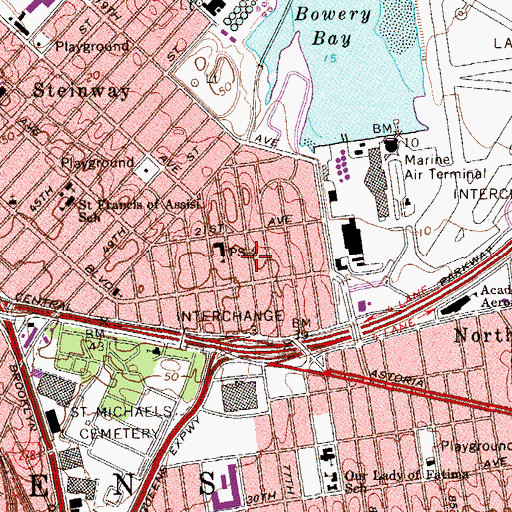 Topographic Map of Garden Bay Manor, NY