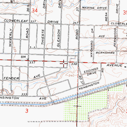 Topographic Map of Christian Mission Center, CA
