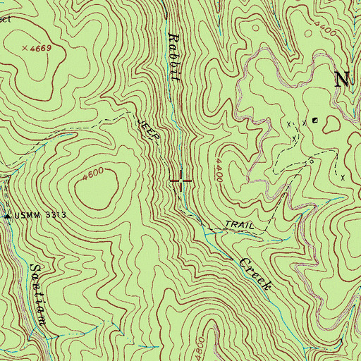 Topographic Map of Golden Fleece Mine, ID