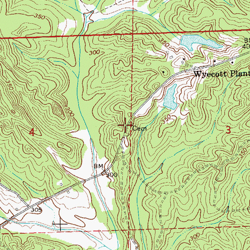 Topographic Map of Academy Cemetery, AL