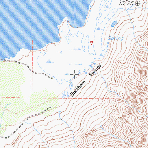 Topographic Map of Buckhorn Springs, CA