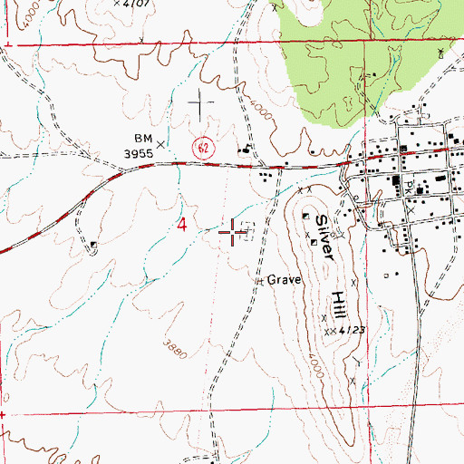 Topographic Map of Chloride Cemetery, AZ