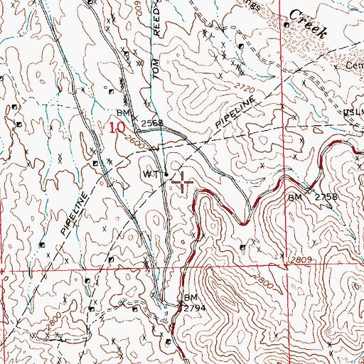 Topographic Map of Gold Road Cemetery, AZ