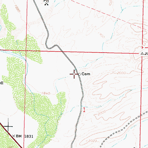 Topographic Map of Noli Cemetery, AZ
