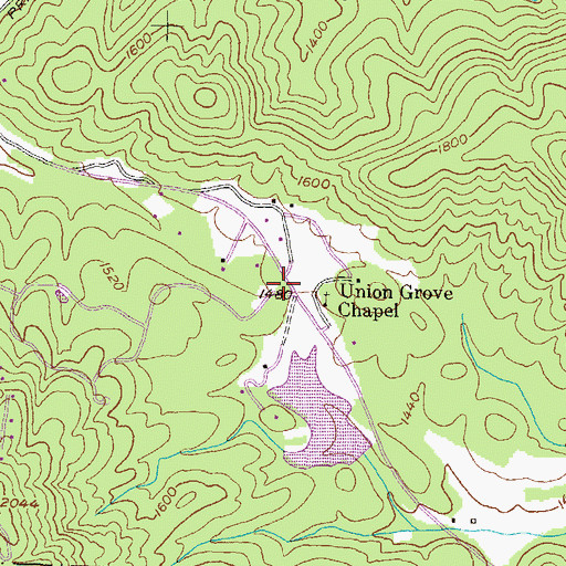 Topographic Map of Resurrection Episcopal Church, GA