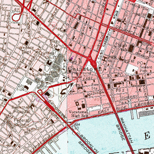 Topographic Map of Governor Theatre (historical), NY