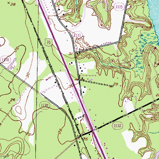Topographic Map of Saint Bartholomew's Anglican Catholic Church, NC