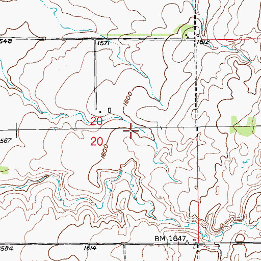 Topographic Map of Sjovall Feed Yard, SD