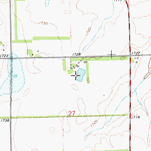 Topographic Map of DeBerg Feedlot, SD