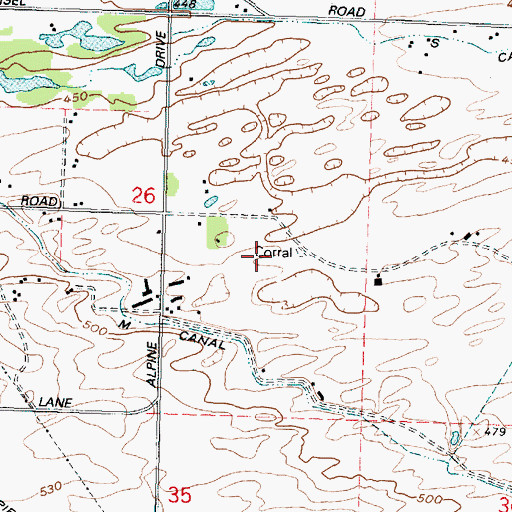 Topographic Map of Wolfe Feedlot, OR