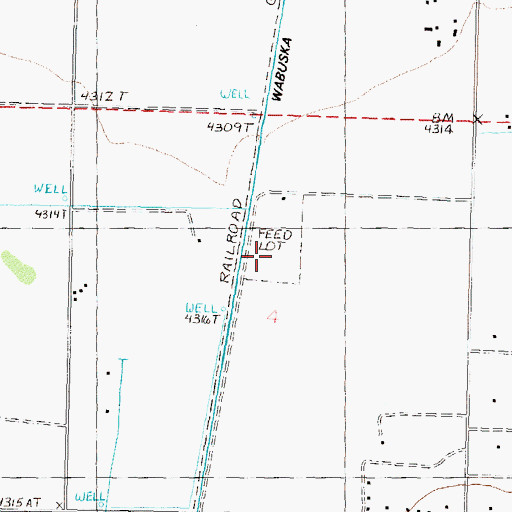 Topographic Map of L - M Feedlot, NV