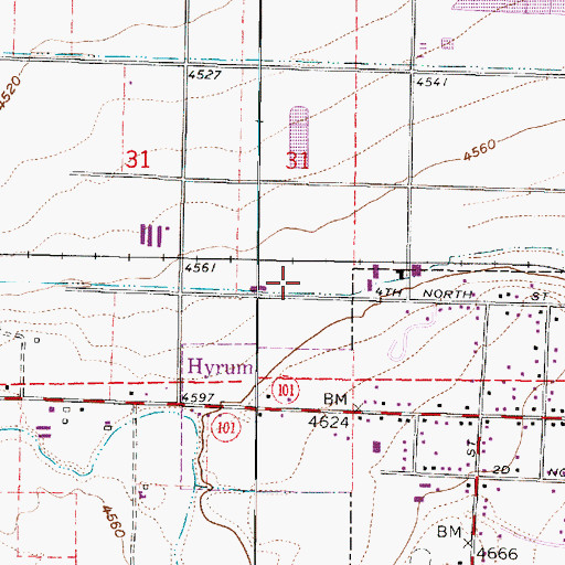 Topographic Map of Miller Brothers Feedyard, UT