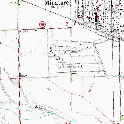 Topographic Map of Minatare Feedlot, NE