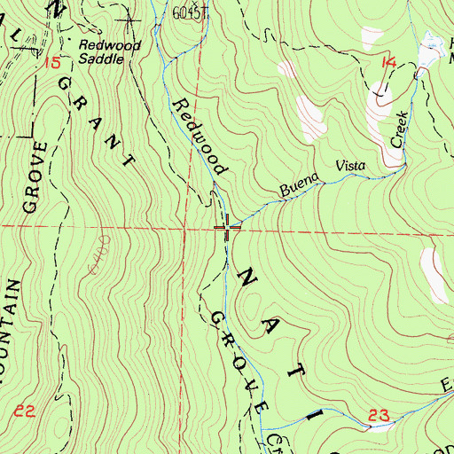 Topographic Map of Buena Vista Creek, CA
