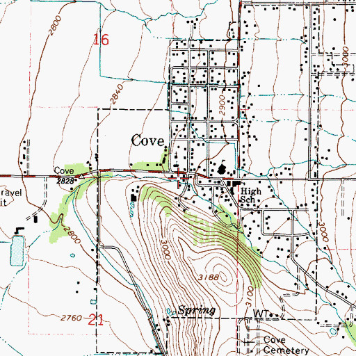 Topographic Map of Cove Rural Fire Protection District, OR