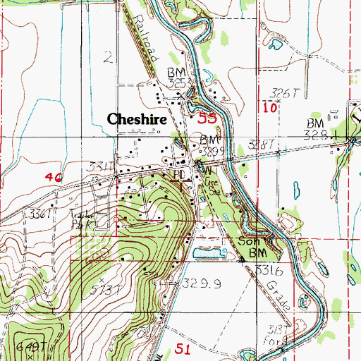 Topographic Map of Junction City Rural Fire Protection District Station 2, OR