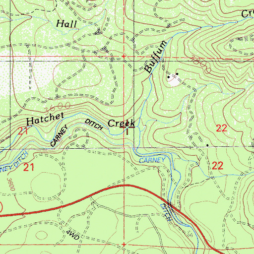 Topographic Map of Buffum Creek, CA