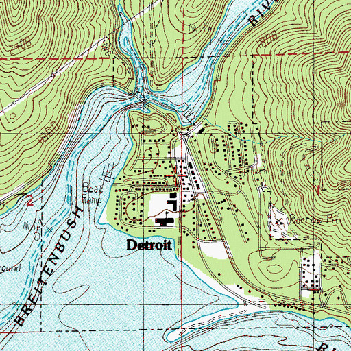 Topographic Map of Idanha - Detroit Rural Fire Protection District Substation, OR