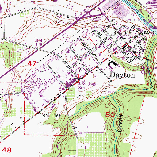 Topographic Map of Dayton Fire District, OR