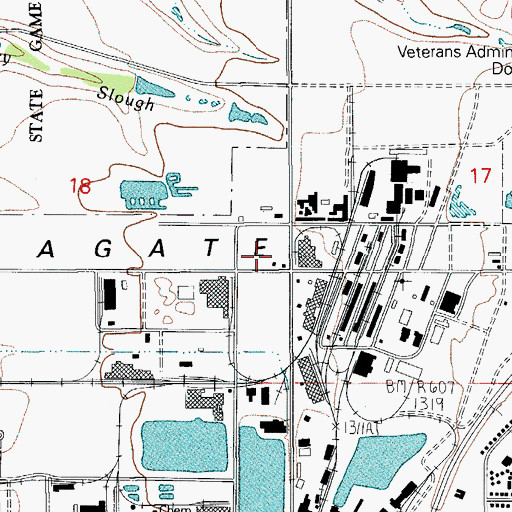 Topographic Map of Jackson County Fire District 3 White City Station Headquarters, OR