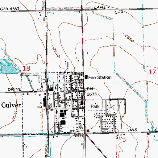 Topographic Map of Jefferson County Fire District 2, OR