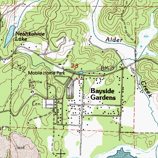 Topographic Map of Nehalem Fire Department Station 13, OR